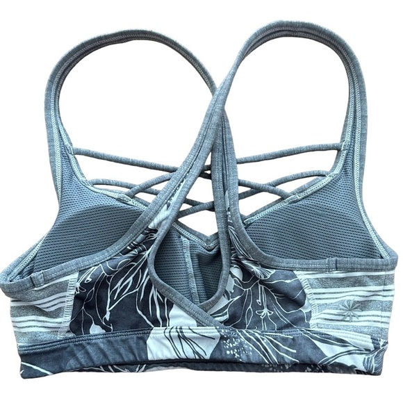 Athleta Tropical Mind Over Mat Sports Bra Women’s SZ XS in Gray White Floral - Picture 5 of 9